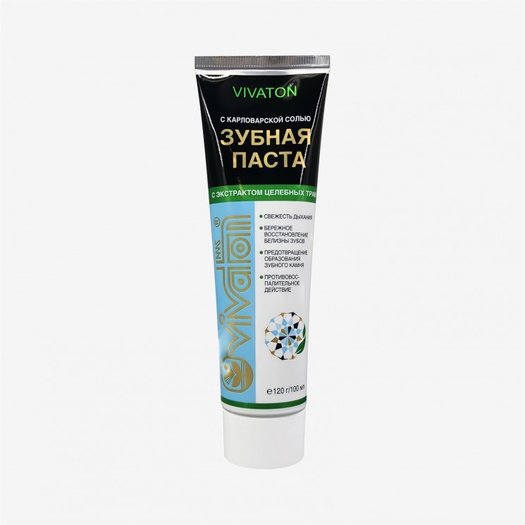 Виватон Зубная паста  с карловарской солью 100 мл